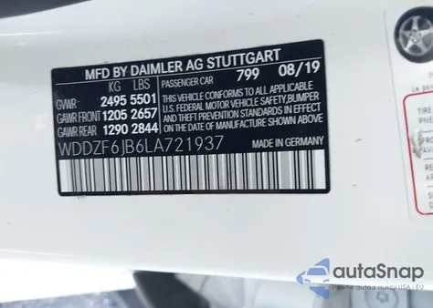 2020 Mercedes-Benz E 450 4Matic z USA, uszkodzony, nr VIN WDDZF6JB6LA721937